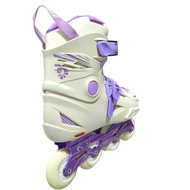 Patínes profesionales freestyle Flying Eagle modelo FATS BLADE color gris/morado ruedas roqueables