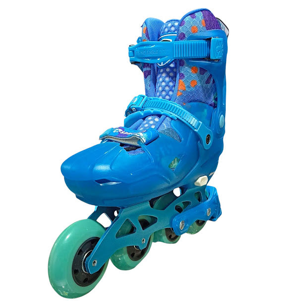 Patines profesionales Freestyle Flying Eagle modelo S8 color azul translúcido