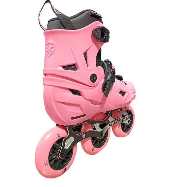 Patínes profesionales Flying Eagle modelo S7 SPEED color rosa ajustable ruedas de 100mm