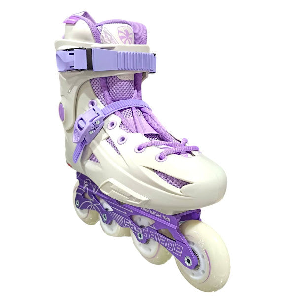 Patínes profesionales freestyle Flying Eagle modelo FATS BLADE color gris/morado ruedas roqueables