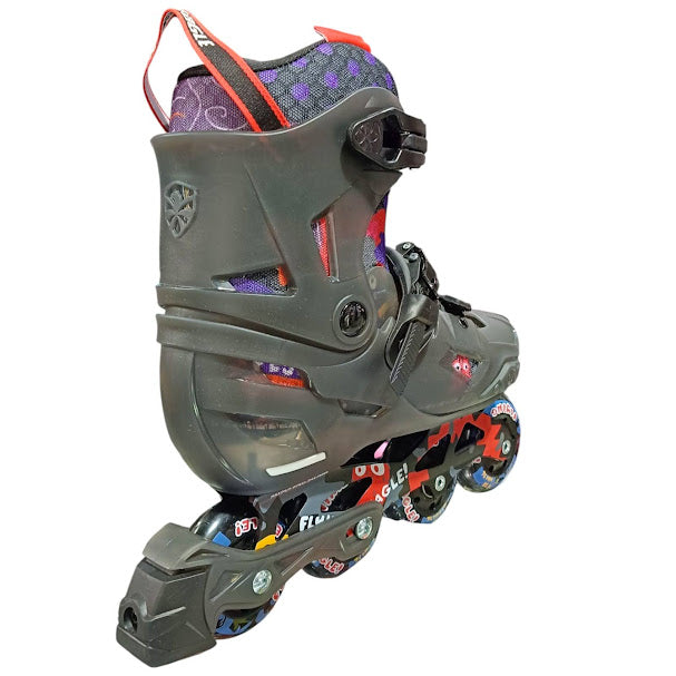 Patínes profesionales freestyle Flying Eagle modelo S8 color humo ajustable ruedas roqueables