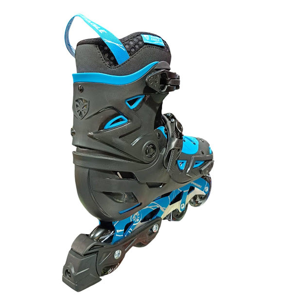 Patínes profesionales freestyle Flying Eagle modelo S9 Dynamo color negro/azul ajustable