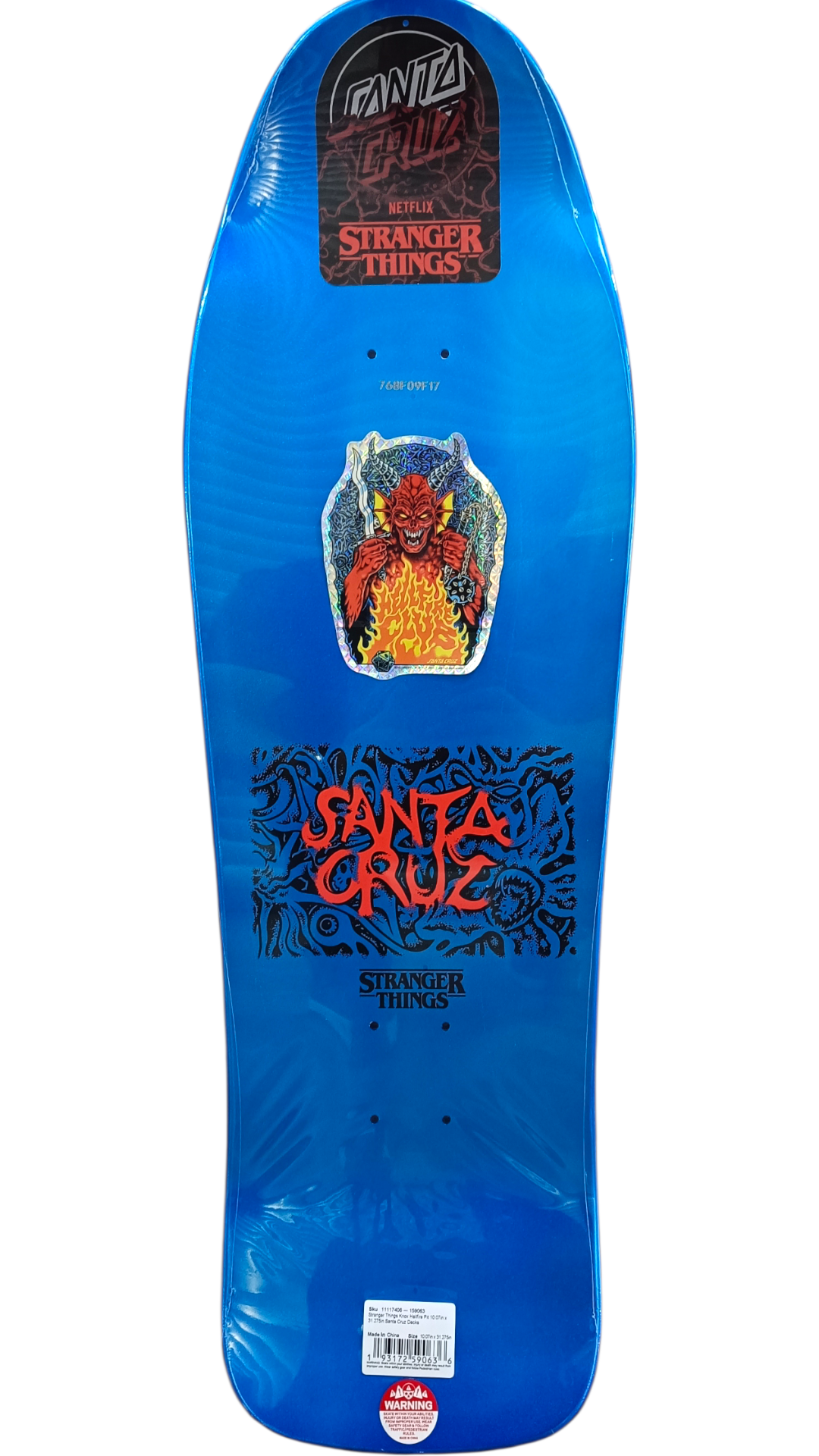Tabla de skateboard Santa Cruz edición strange things